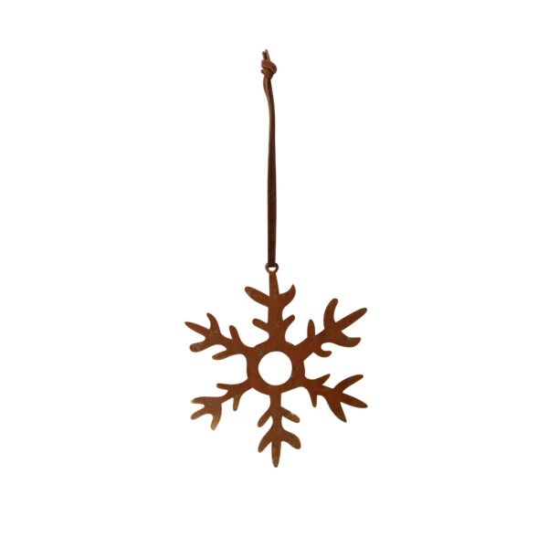 RUSTY SNOWFLAKE SMALL METAL HANGING DECORATION PLUTO PRODUKTER