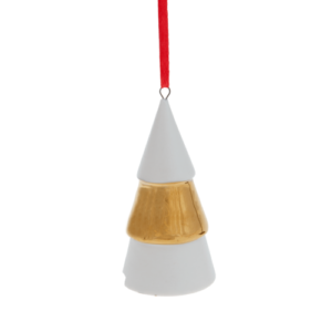CRISTMAS TREE PENDANT WHITE/GOLD PLUTO PRODUKTER