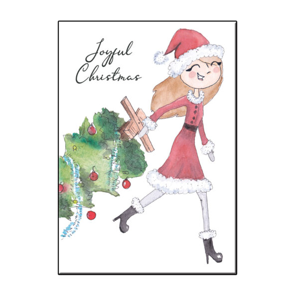 SANTA GIRL CARD A6