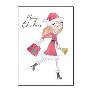 MERRY CHRISTMAS GIRL CARD