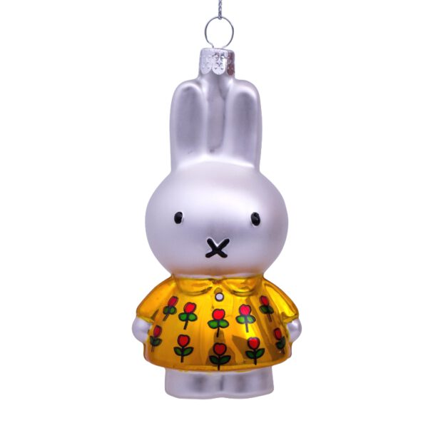 MIFFY WITH YELLOW FLORAL DRESS CHRISTMAS BALL PENDANT