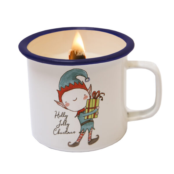CANDLE IN A CUP XMAS ELF