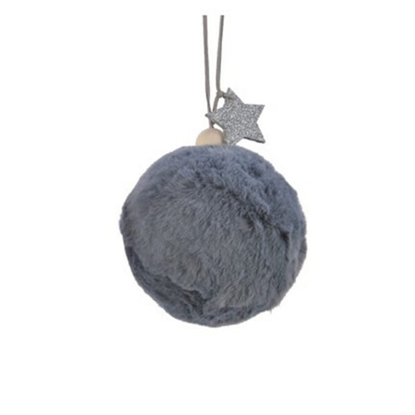 Gray fluffy Christmas ornament - Kaemingk