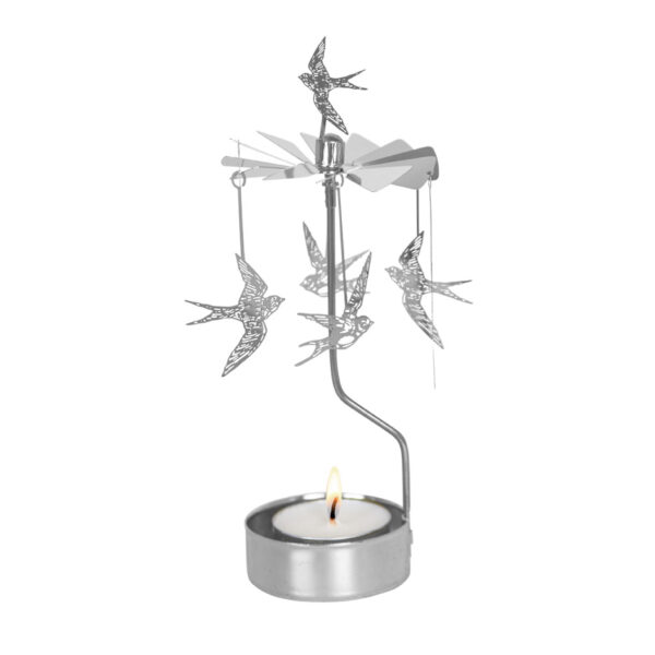 SILVER SWALLOW ROTARY CANDLE