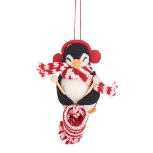 Knitting Penguin Felt Christmas Hanger