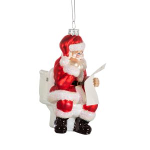 Santa on the toilet bauble