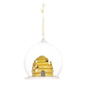 Beehive in holder bauble